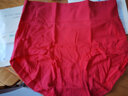 曼妮芬女抗菌内裆短裤高腰包臀低角裤女生大码底裤 040 红色 XL (170) 实拍图