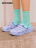 斯凯奇（Skechers）女鞋洞洞鞋凉鞋增高厚底耐磨沙滩拖鞋小怪兽包头洞洞鞋111581 薰衣草色/LAV 36 实拍图