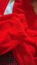 MQD童装男童卫衣中大童针织开衫儿童韩版摇粒绒外套 中国红 150cm 实拍图