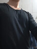 莫代尔超薄男士内衣秋衣秋裤棉质青年德绒升温发热纤维透气保暖内衣套装 深灰色 XL (175) （推荐120-149斤） 实拍图