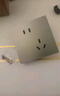 公牛（BULL）G39星空灰色开关插座面板斜五孔插座5孔墙壁暗装超薄墙面全屋套装 【10支装斜五孔】星空灰 实拍图