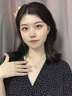 老凤祥钻石项链女足银跳动的心吊坠首饰七夕情人节礼物送女朋友老婆生日 【灵动真钻石】心随你动钻石项链 实拍图