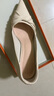 达芙妮高跟鞋女夏季尖头细跟气质单鞋职业工作鞋女鞋子 米色 38 实拍图