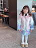 G.duck中长款儿童免洗羽绒服女童2026新款中小童冬装卡通洋气加厚外套 渐变粉 120 建议6-7岁 实拍图