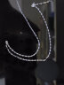 CRD克徕帝【现货闪发】pt950铂金项链女白金项链镜片链锁骨链可调节 3.60g-40- 45cm 实拍图