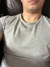 简束 短袖T恤男纯色棉质t恤夏季休闲运动紧身t恤男圆领修身打底汗衫潮 花灰色 3XL （87kg左右） 实拍图