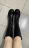 达芙妮长筒靴女厚底英伦风骑士靴不过膝显瘦女鞋子4023605005 黑色 38 实拍图