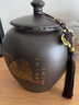 正扬紫砂茶叶罐普洱储茶罐醒茶罐密封罐储物罐茶叶缸陶瓷大号 700克 紫砂(无界/)茶叶罐-菩提叶 实拍图