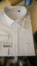沂伦赫胖子衬衫男宽松肥佬长袖衬衣春秋季加肥加大码纯色商务休闲白衬衫 白色 XL （160-170斤） 实拍图