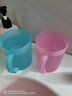茶花漱口杯家用刷牙杯简约情侣儿童牙刷杯洗漱杯牙缸 【2个装-420ml】粉+蓝 实拍图