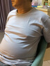 水晶豆 夏季男纯棉汗衫中老年人内衣全棉老头衫宽松老人短袖T恤加肥加大码汗衫背心男士 银灰色 120/5XL 实拍图