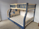 耀拓【免费安装】实木儿童床上下床高低床成人上下铺男女孩双层子母床 松木蓝梯柜款 上铺宽140下铺宽160 实拍图