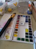 马利(Marie's)固体水彩颜料36色 内赠水笔瓷碟海绵盒装水彩 学生儿童绘画美术浓缩便携水彩 W-4036 晒单实拍图
