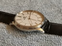 上海手表表带头层牛皮表带适用于上海机械表男皮表带手表配件男士表带 20mm-黑色-银色针扣 实拍图