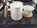 古石尊陶瓷杯子马克杯日式茶杯带盖过滤茶水分离杯大容量水杯定制泡茶杯 司南马克杯  素白（礼盒装） 实拍图