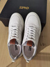 零度Zero运动休闲鞋男2025真皮柔软轻质小白鞋日常百搭低帮高尔夫鞋子 白色 41 (255mm) 【皮鞋尺码】 实拍图