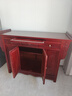 供桌家用供神桌一体香案供台全实木佛柜老榆木佛台财神爷供神用 三屉带拉板150*60*108 红色 实拍图