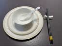 汉茗景德镇骨瓷餐具家用欧式饭碗面碗陶瓷碗筷盘碗碟汤碗自由组合小资 4.5英寸饭碗 实拍图