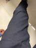 花花公子（PLAYBOY）休闲裤男商务秋冬季裤子男士直筒裤修身男裤 蓝色加绒 32 实拍图