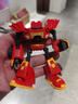 潮昇动漫现货旋风战车队飚速玩具套装可变形工程消防车模型车宝宝救援巴士 飙速变形机器人(红) 实拍图