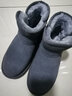 ZHR雪地靴女中筒加绒加厚时尚防滑女靴反绒牛皮平底棉鞋女学生保暖长毛绒短靴女 P29 浅灰色（经典款） 37 实拍图