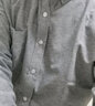凡品丹尼（FANPINDANNI）衬衫男春夏季休闲白色长袖衬衣男士修身免烫牛津纺商务男装 灰色+藏青【常规2件装】 2XL 码（140-160斤） 实拍图