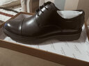 HORPORSEN惠普森职场西装皮鞋商务正装男士皮鞋真皮三接头英伦休闲德比男鞋 黑色【货号L3016-2Q-L54】 40 欧码 偏大一码 实拍图