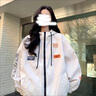 秦末风衣外套女春秋款韩版宽松慵懒风中长款连帽开衫夹克秋冬季女装潮 杏色（春秋款） M 建议 80-120斤 实拍图