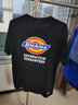 dickieslogo印花短袖T恤情侣款圆领休闲男装T恤 DK007088 黑色 M  实拍图