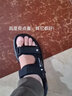花花公子沙滩鞋男士凉鞋夏季新款气垫凉运动休闲款软底外穿大码户外魔术贴 T820黑色 41 实拍图
