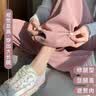浪莎窄版针织阔腿裤女春秋宽松显瘦直筒拖地垂感白色休闲裤家居裤 实拍图