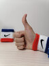 耐克护腕健身羽毛球篮球吸汗运动护腕夏季长护腕男女薄款网球腕带 红白蓝 PAC277-620 实拍图