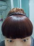 宏发秀 假发斜刘海带麻花辫发箍女士空气齐刘海接发片假头帘发辫隐形无痕 深棕色 辫子发箍齐刘海 实拍图