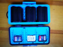 力影佳相机电池盒内存卡盒SD卡CF卡包5号电池收纳盒单反多功能E6N保护盒索尼FZ100尼康EL15整理盒子配件  蓝色装载:3电池或2电池4五号+3CF+6SD 实拍图