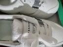 鸿星品断码女鞋小白鞋2025冬季新款皮面平底休闲透气板鞋防滑软底运动鞋 白灰(单鞋款) 36 实拍图