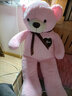 公主熊毛绒玩具泰迪熊公仔抱抱熊大号熊猫娃娃女孩生日礼物送女友情人节 粉红色 1米 实拍图