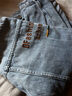 真维斯（JEANSWEST）夹克男2025秋季亲肤透气刺绣时尚百搭男士牛仔夹克外套蓝色4XL 实拍图