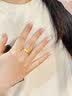 中国黄金（CHINA GOLD）黄金戒指男女对戒足金古法宽面戒指素圈生日七夕情人节礼物送女友 【宽版】足金戒指【9号】约1.3g 实拍图