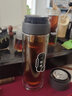 花间道玻璃杯男士双层茶水分离杯车载水杯一键开盖耐高温泡茶杯礼品茶杯 玻璃灰色彩盒装300ml 实拍图