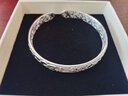 顺庆银楼 S9999银手镯40克镯子女款足银开口足银饰品加厚送妈妈礼物 新款繁花似锦40克配证书 实拍图