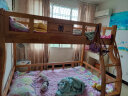 泽慕儿童床 上下床高低床上下铺子母双层床 进口橡胶木 爬梯款+2*5厘米椰棕床垫 上铺宽1.05米下铺宽1.35米 实拍图