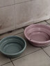 蓓安适可折叠脸盆家用塑料洗脸盆小号折叠盆便携式旅行大号家用洗衣洗脚 粉色-大号 实拍图