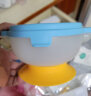 dodopapa爸爸制造辅食碗婴儿专用宝宝外出儿童便携餐具套餐吸盘碗 基础款河豚-黄色-右手勺+剪刀 实拍图