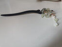 梦君宸黑檀木手工玉簪汉服岫玉古风玉兰花流苏步摇发簪情人节新年礼物 新岫玉+缎面锦盒包装(流苏可拆卸）[有证书] 实拍图