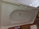 摩坦洗面盆洗脸盆一体陶瓷盆半嵌入式台上盆单盆艺术盆方形洗漱卫生间 90*48盆+龙头套装 实拍图