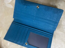 花花公子女士真皮钱包多卡位超薄软牛皮钱夹淑女简约长款包包薄款真皮卡包 蓝色 实拍图