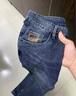 丁古得秋冬牛仔裤男修身小直脚四季新品弹力新款韩版休闲裤子男九分长裤 6021蓝灰（长裤） 常规 31 实拍图