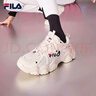 FILA 斐乐猫爪鞋4代女鞋老爹鞋情侣运动鞋复古时尚休闲鞋网面透气 【女款】古白色/白天鹅-AW 40 实拍图