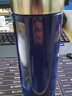 富光双层塑玻璃杯男女士带滤网水杯商务办公泡茶杯创意耐热防摔杯子 绿色 350ml 实拍图