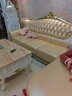 梦美斯宣 沙发 欧式实木真皮转角沙发组合单人位大小户型沙发客厅家具 135 3+贵妃(香槟金款) 实拍图